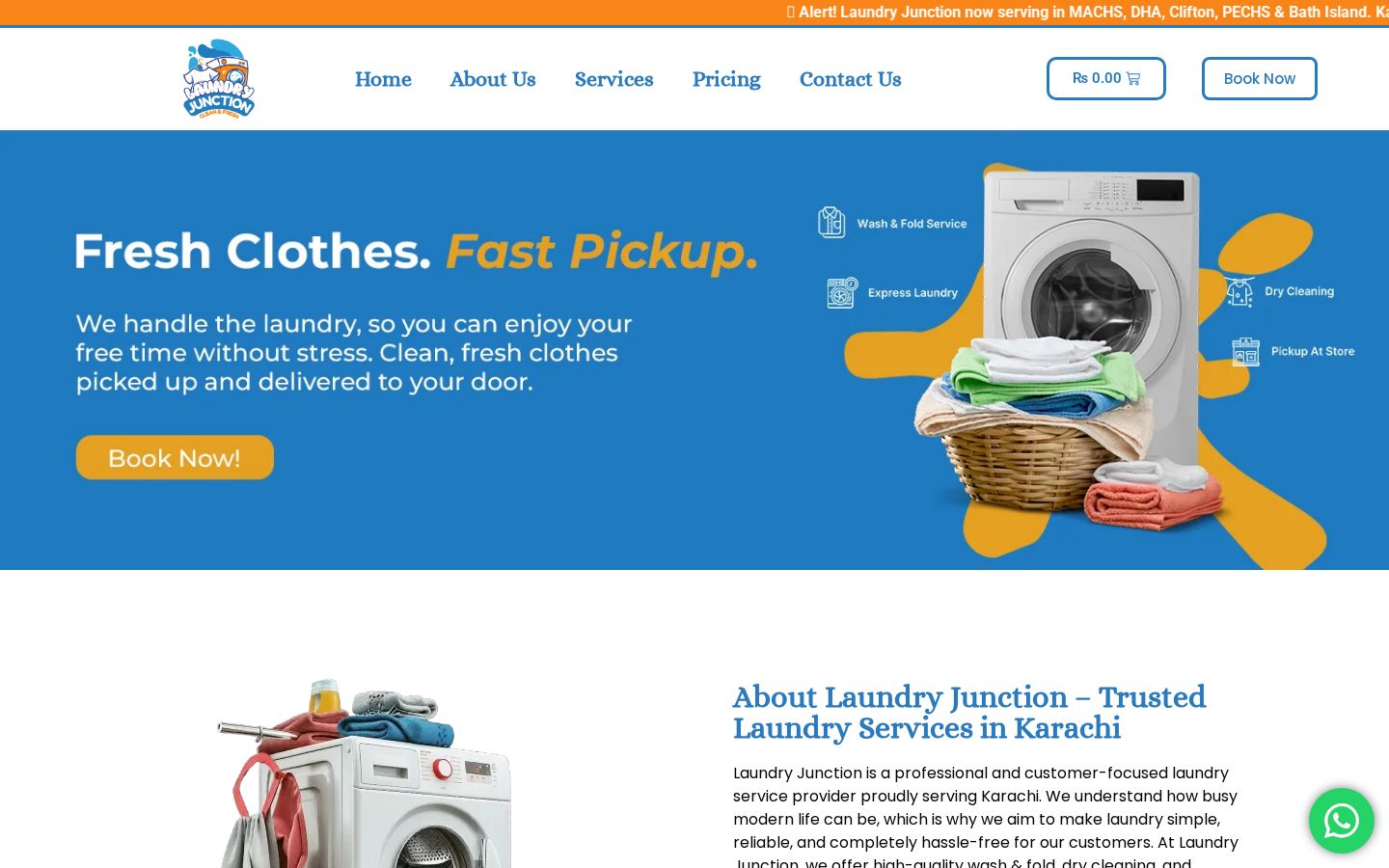 Laundry Junction — live website preview